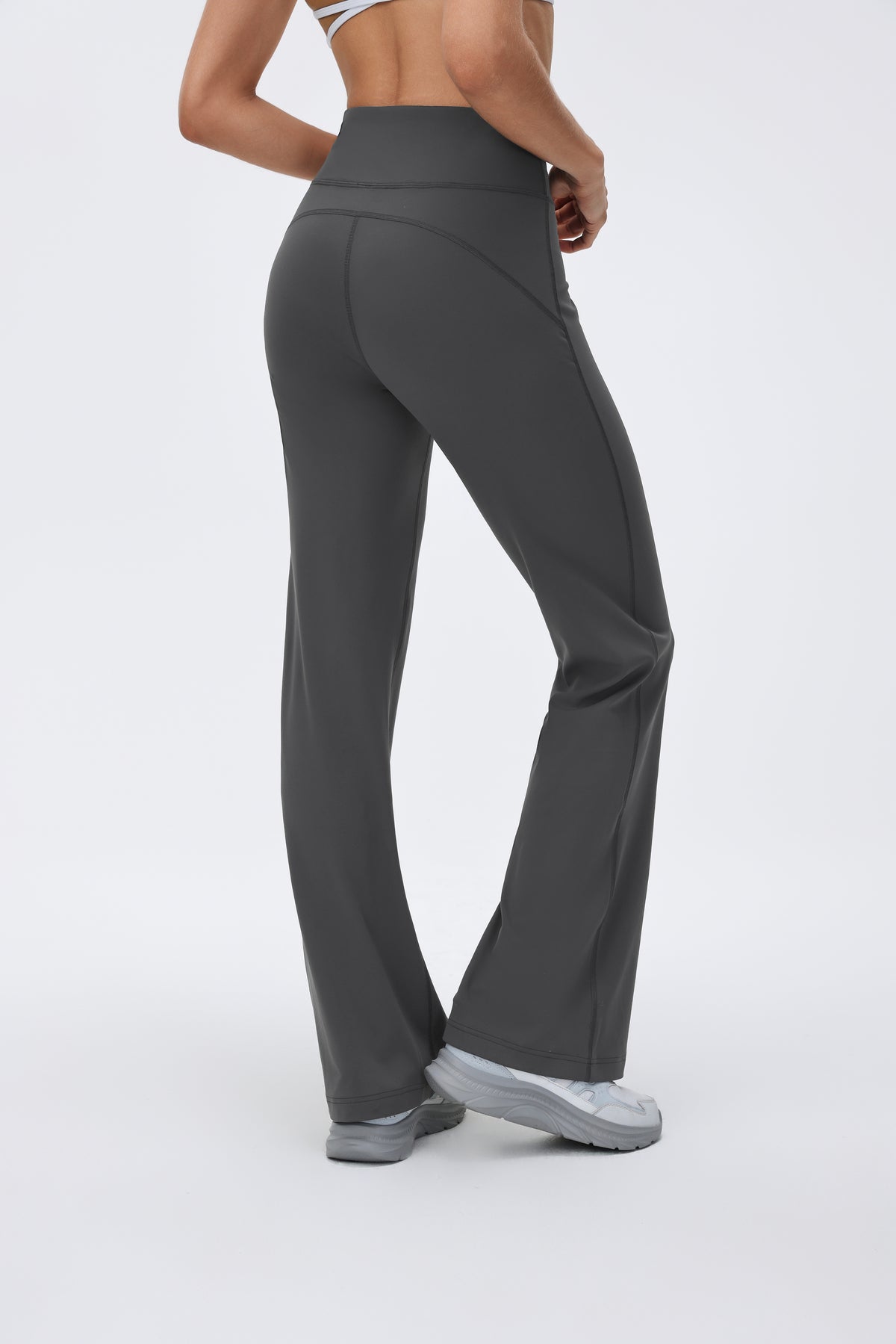 High-waist Flared Pants Drawstring view 5