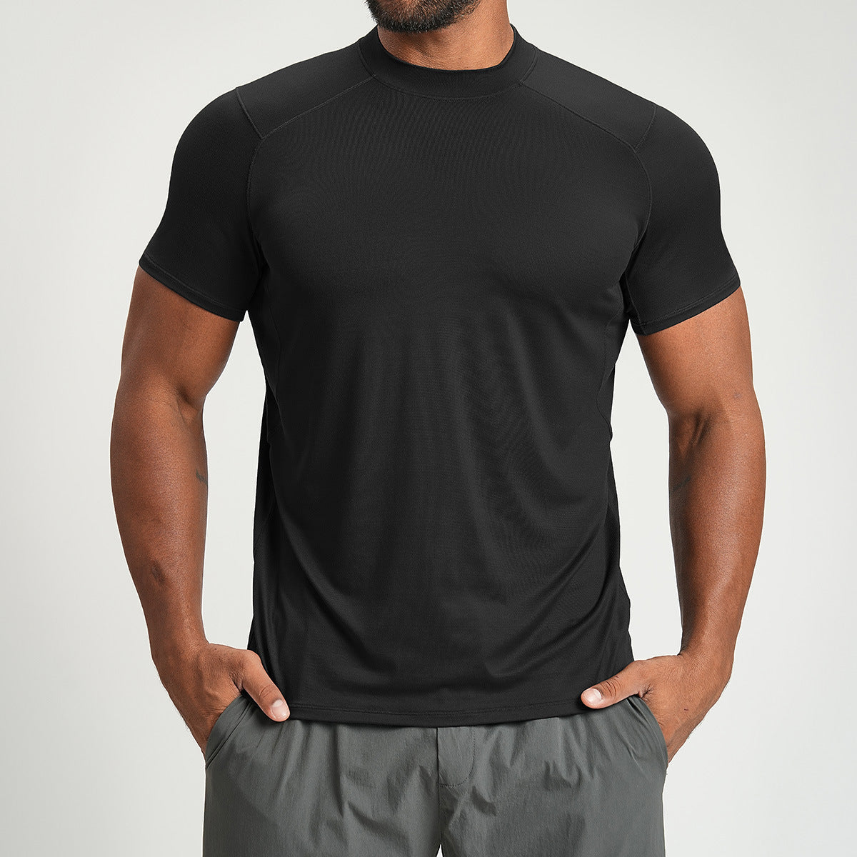 Men’s Breathable Athletic Short Sleeve Training T-Shirt view 2