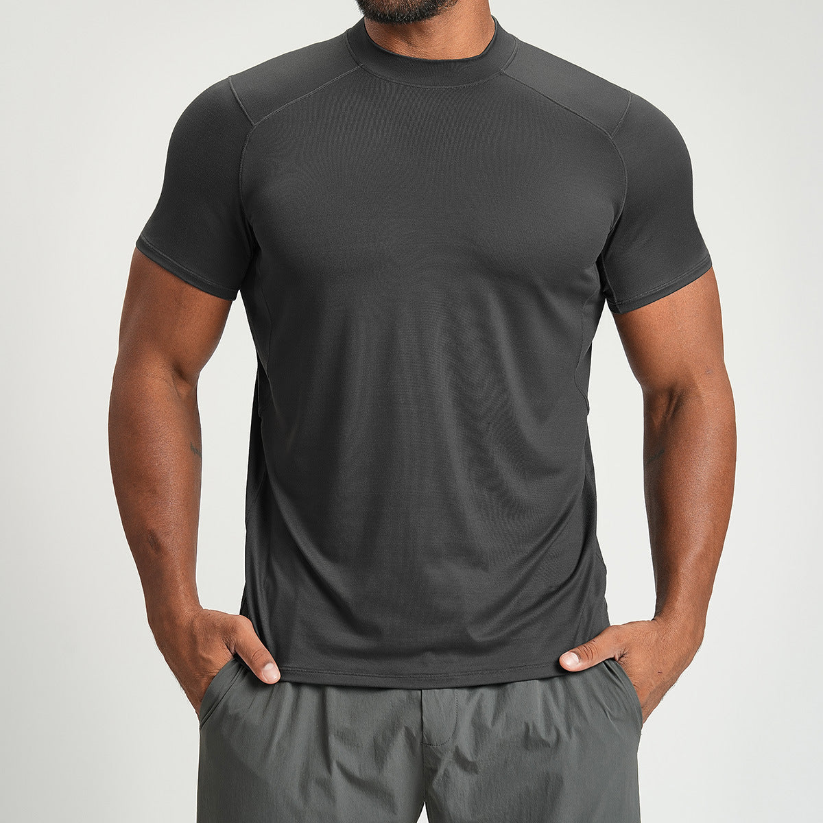 Men’s Breathable Athletic Short Sleeve Training T-Shirt view 4