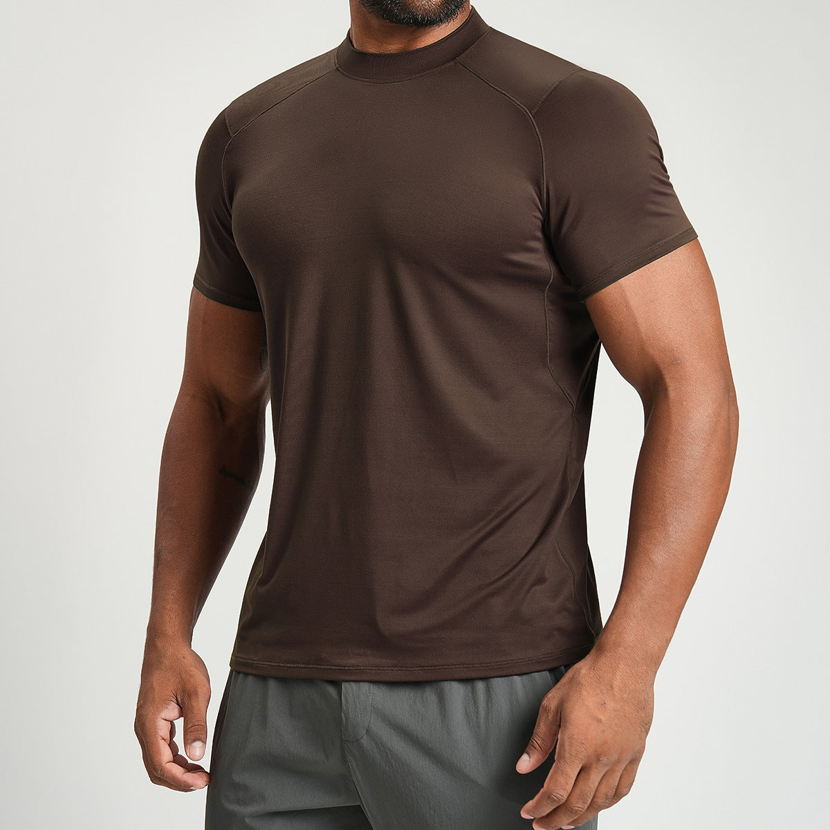 Men’s Breathable Athletic Short Sleeve Training T-Shirt view 6