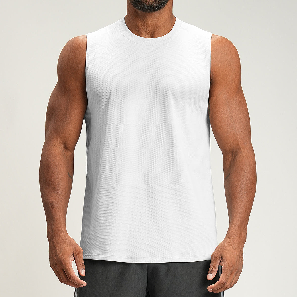 Men’s Breathable Mesh Sleeveless Training Tank view 3
