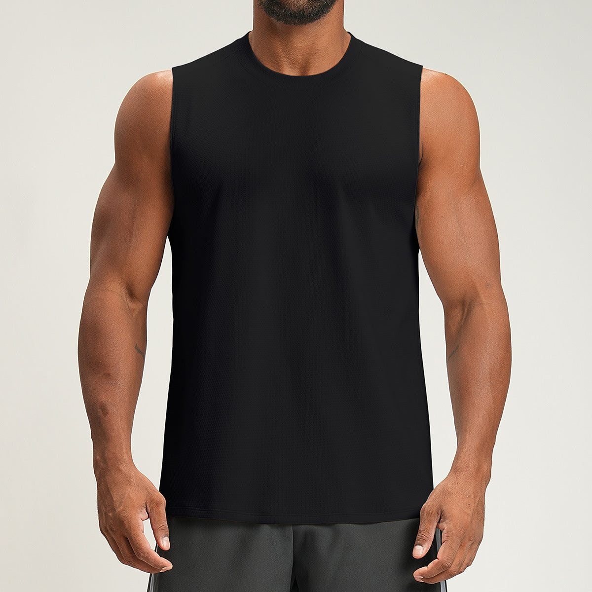 Men’s Breathable Mesh Sleeveless Training Tank view 4