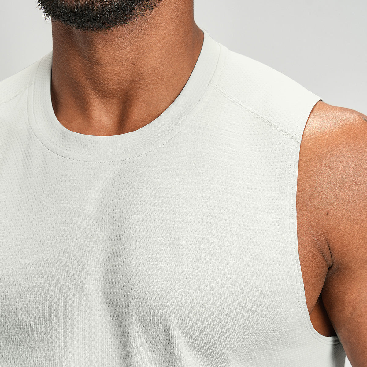 Men’s Breathable Mesh Sleeveless Training Tank view 8