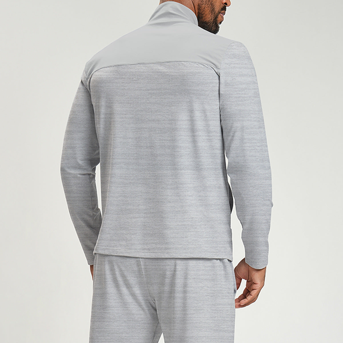 Men’s Color-Block Long Sleeve Zip-Up Sports Jacket view 6