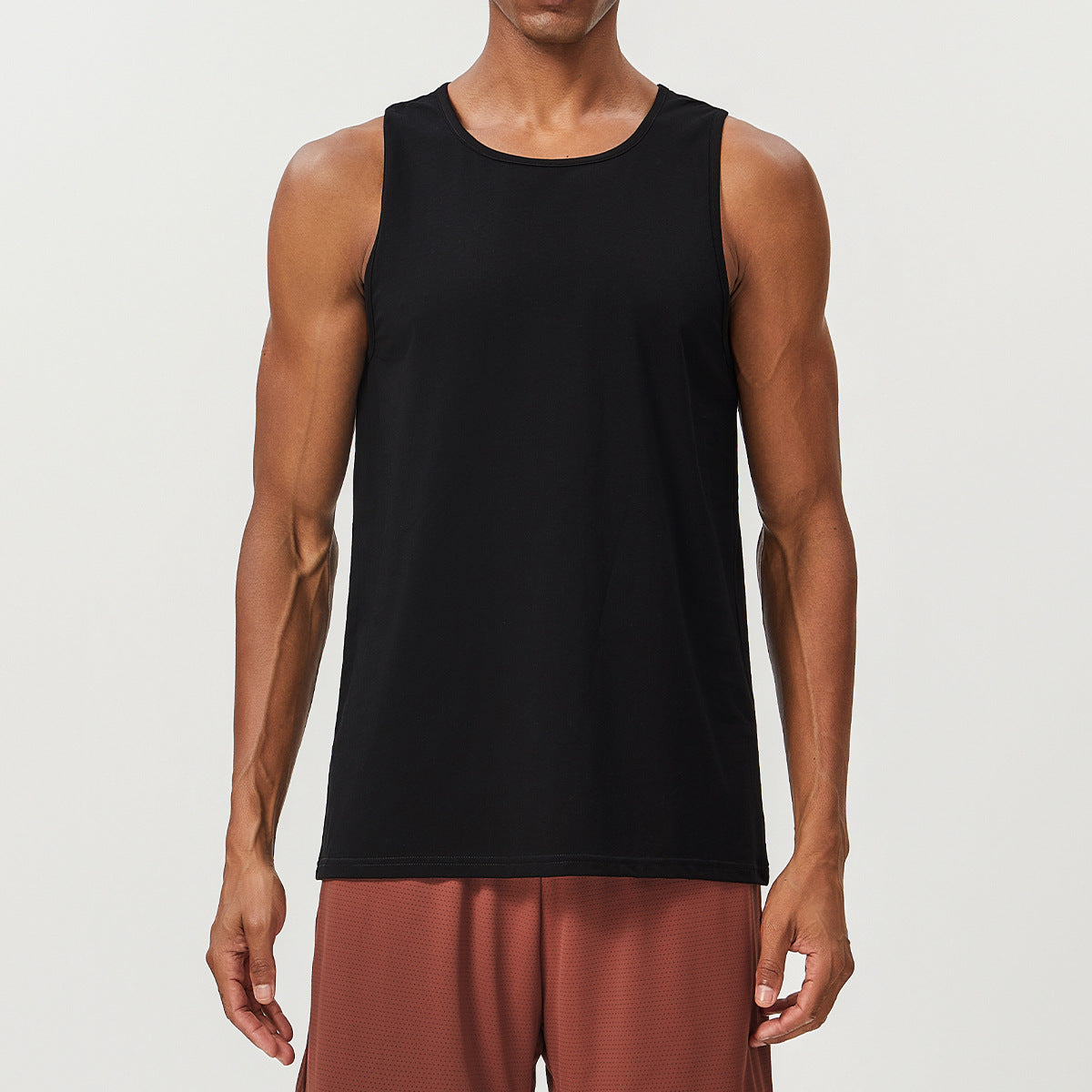 Men’s Cotton Blend Sleeveless Sports Tank Top view 3
