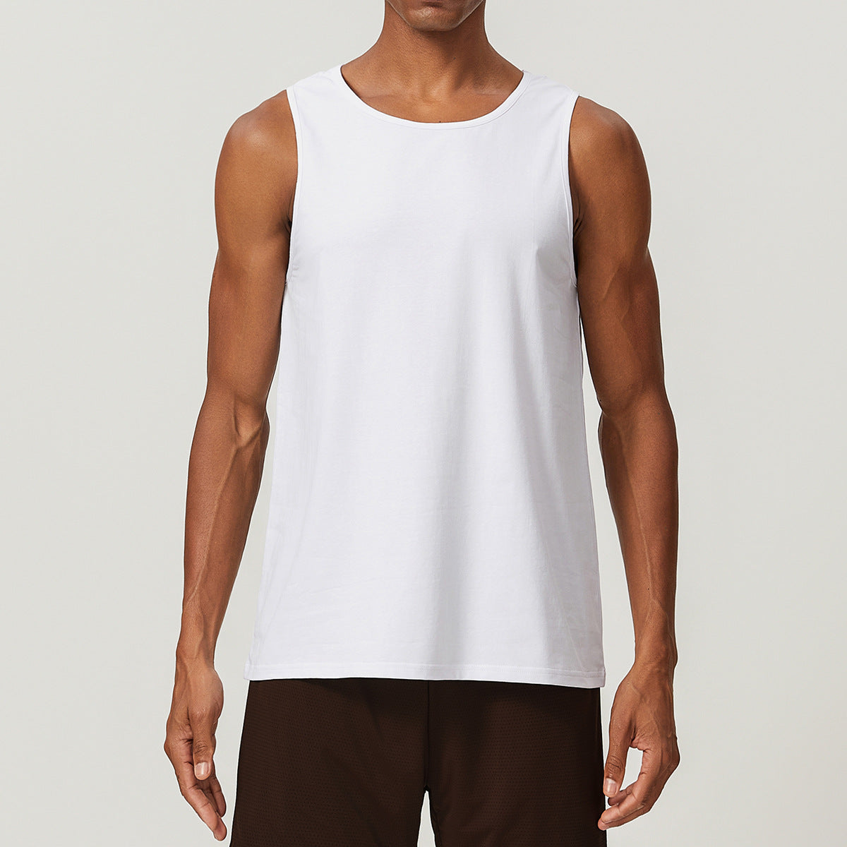 Men’s Cotton Blend Sleeveless Sports Tank Top view 4