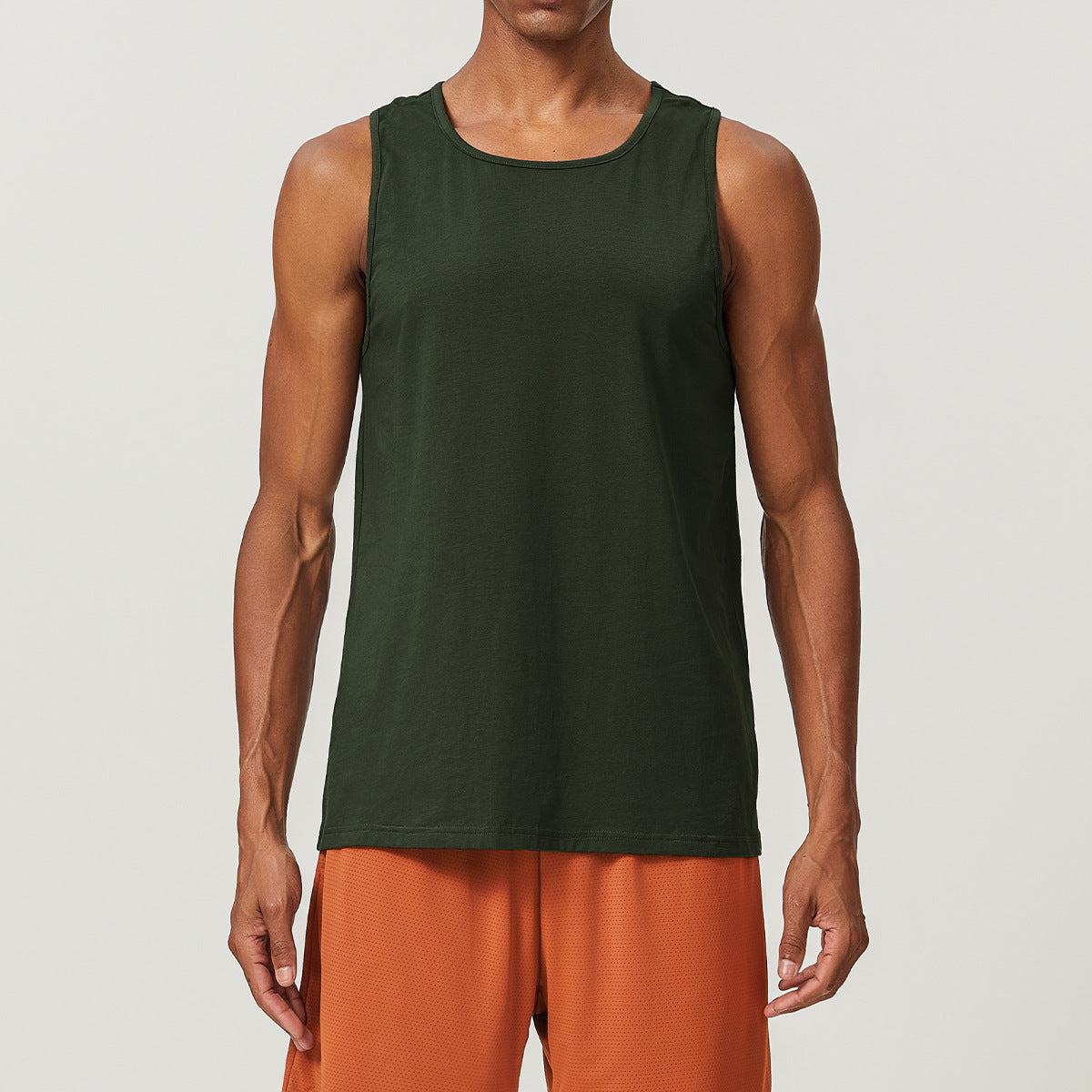 Men’s Cotton Blend Sleeveless Sports Tank Top view 6