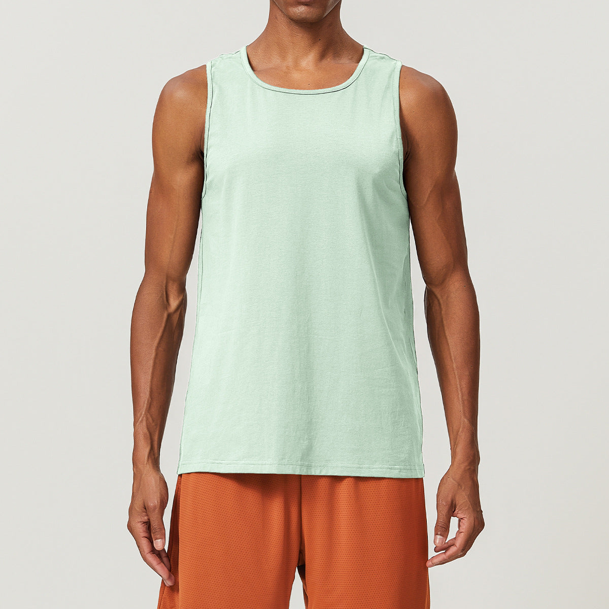 Men’s Cotton Blend Sleeveless Sports Tank Top view 7