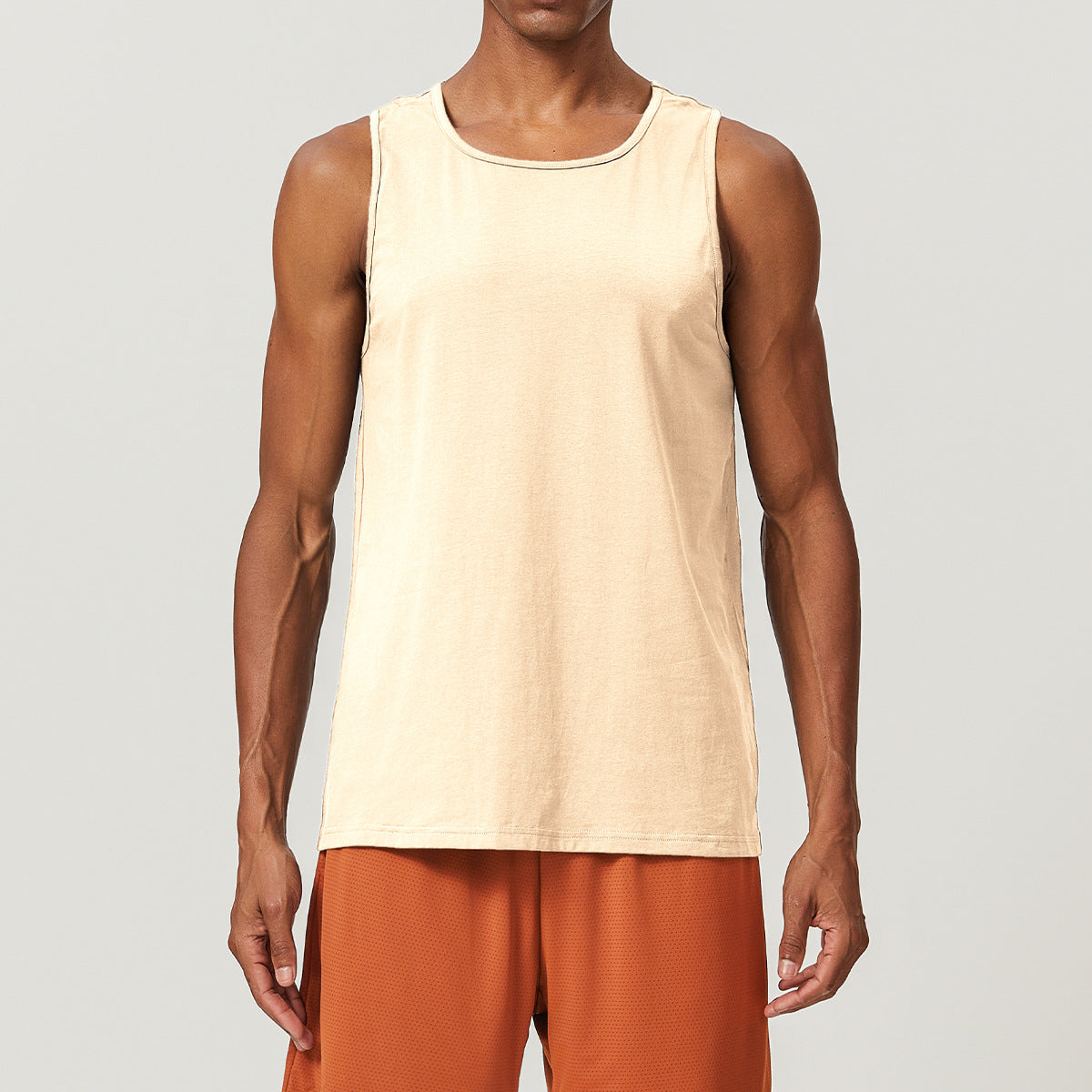 Men’s Cotton Blend Sleeveless Sports Tank Top view 8