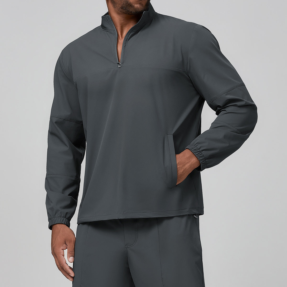 Men’s Half-Zip Long Sleeve Outdoor Training Top view 5