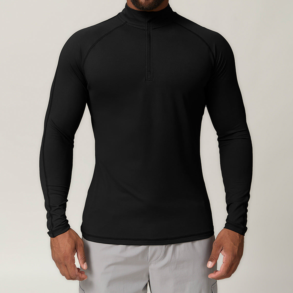 Men’s Half-Zip Long Sleeve Performance Training Top