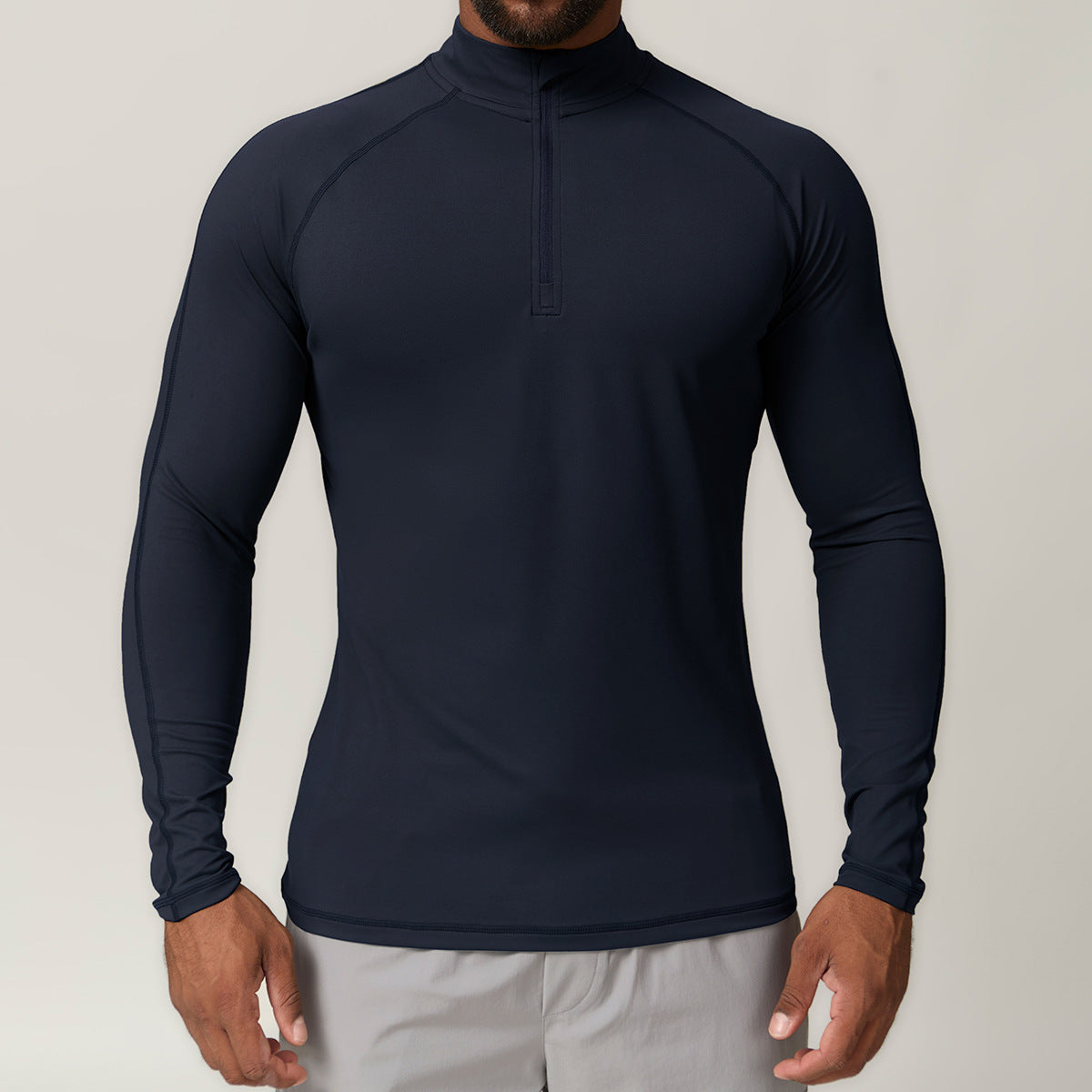 Men’s Half-Zip Long Sleeve Performance Training Top view 4