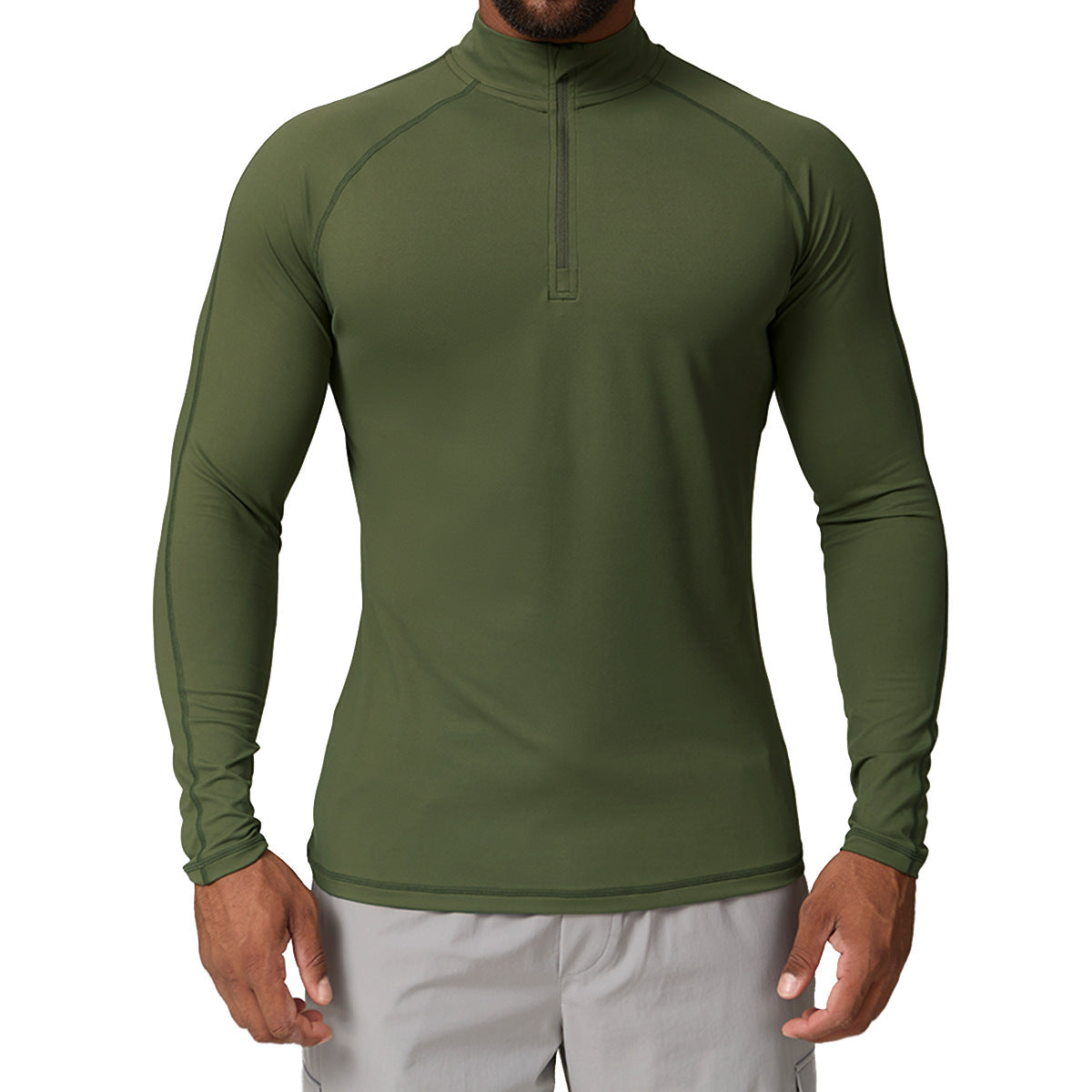 Men’s Half-Zip Long Sleeve Performance Training Top view 8