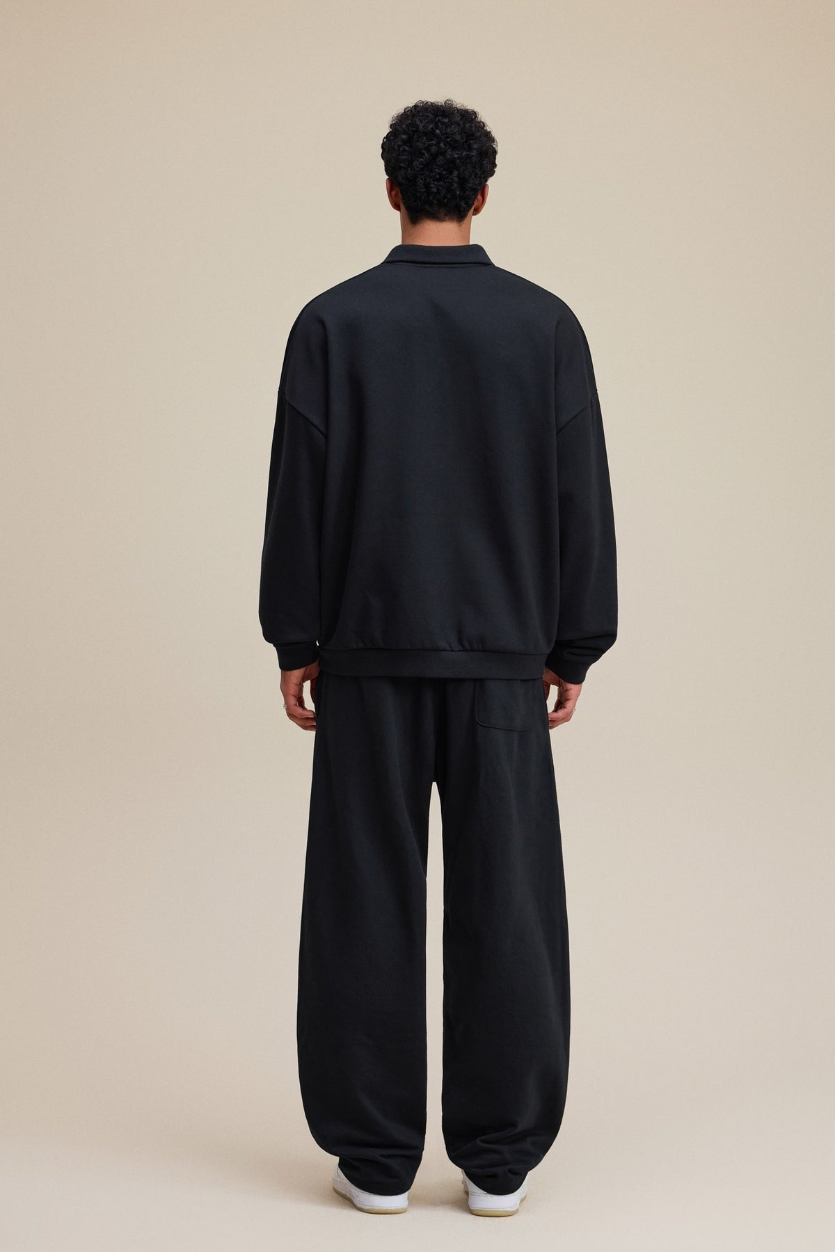 Men’s Heavyweight Fleece Oversized Polo Sweatshirt (445G) view 4