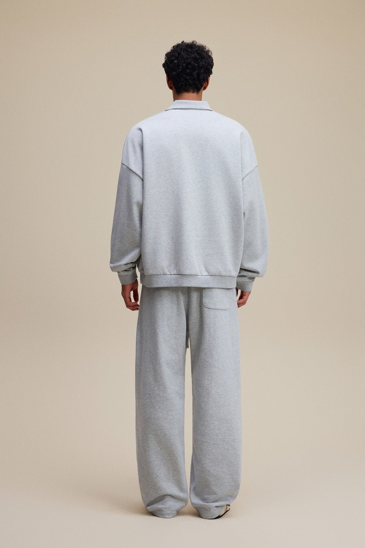 Men’s Heavyweight Fleece Oversized Polo Sweatshirt (445G) view 7