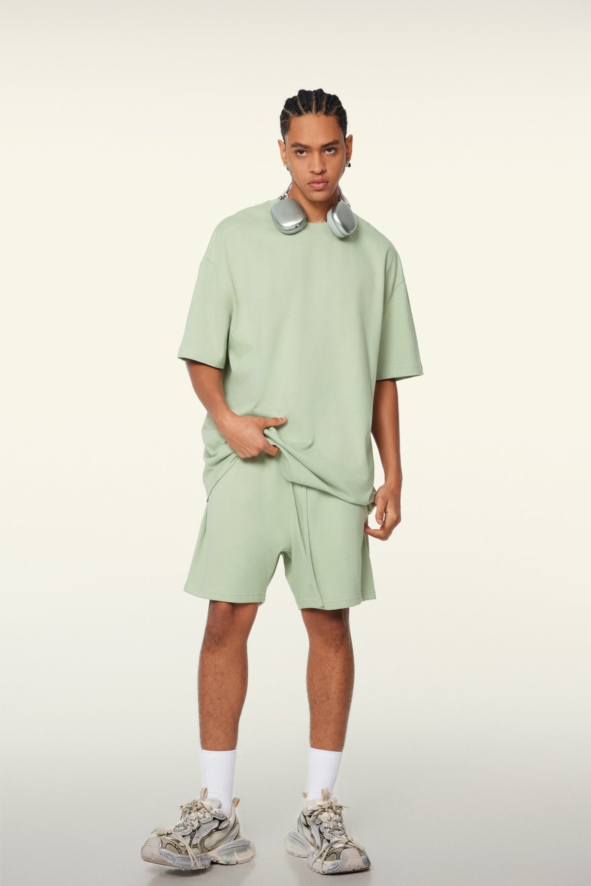 Men’s Heavyweight Oversized Cotton T-Shirt (345G) view 6