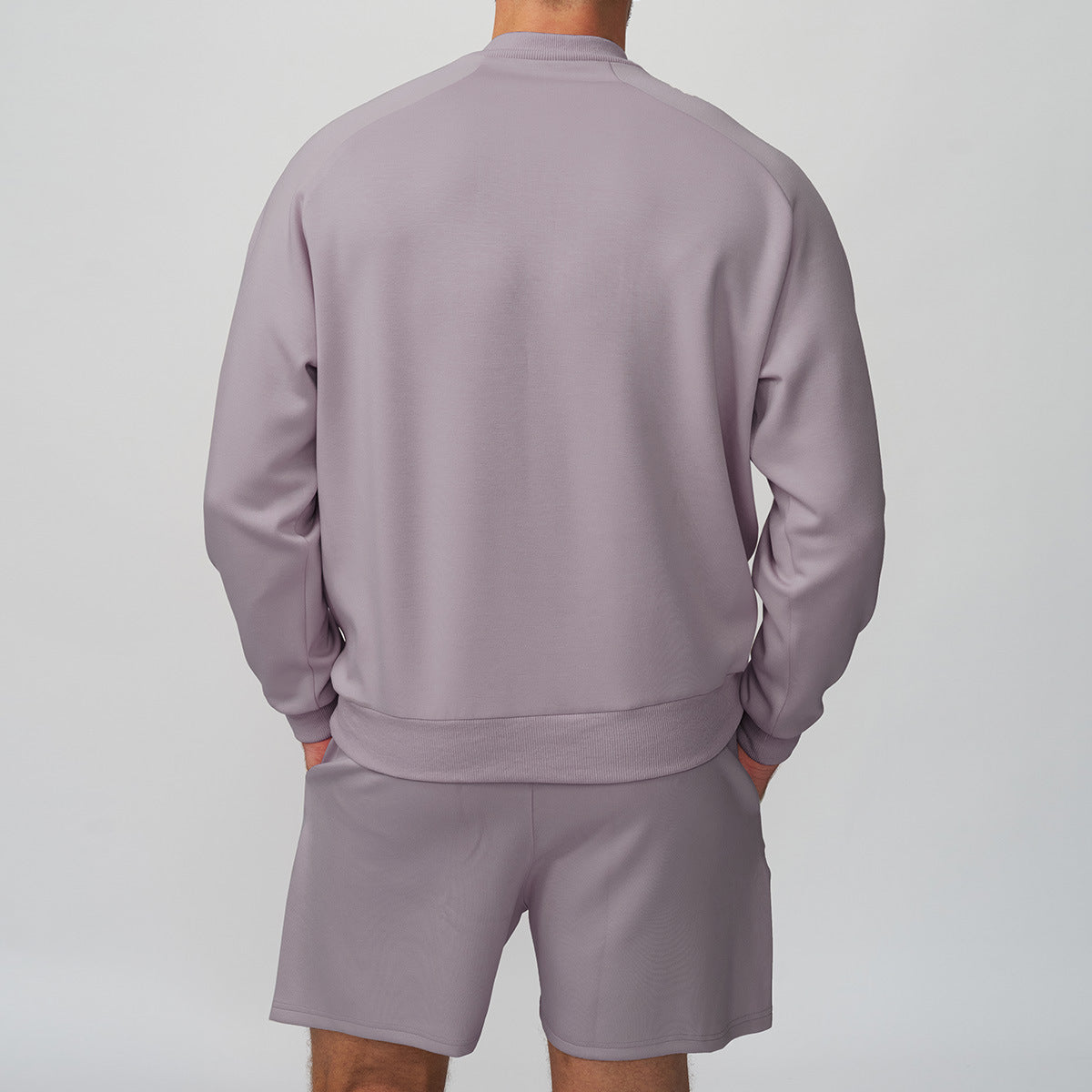 Men’s Lightweight Warm Mock Neck Sweatshirt Jacket view 8