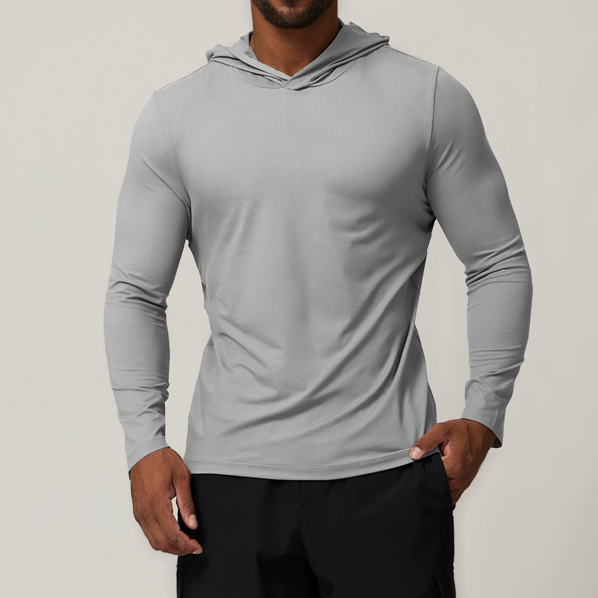 Men’s Performance Long Sleeve Hooded Training Shirt
