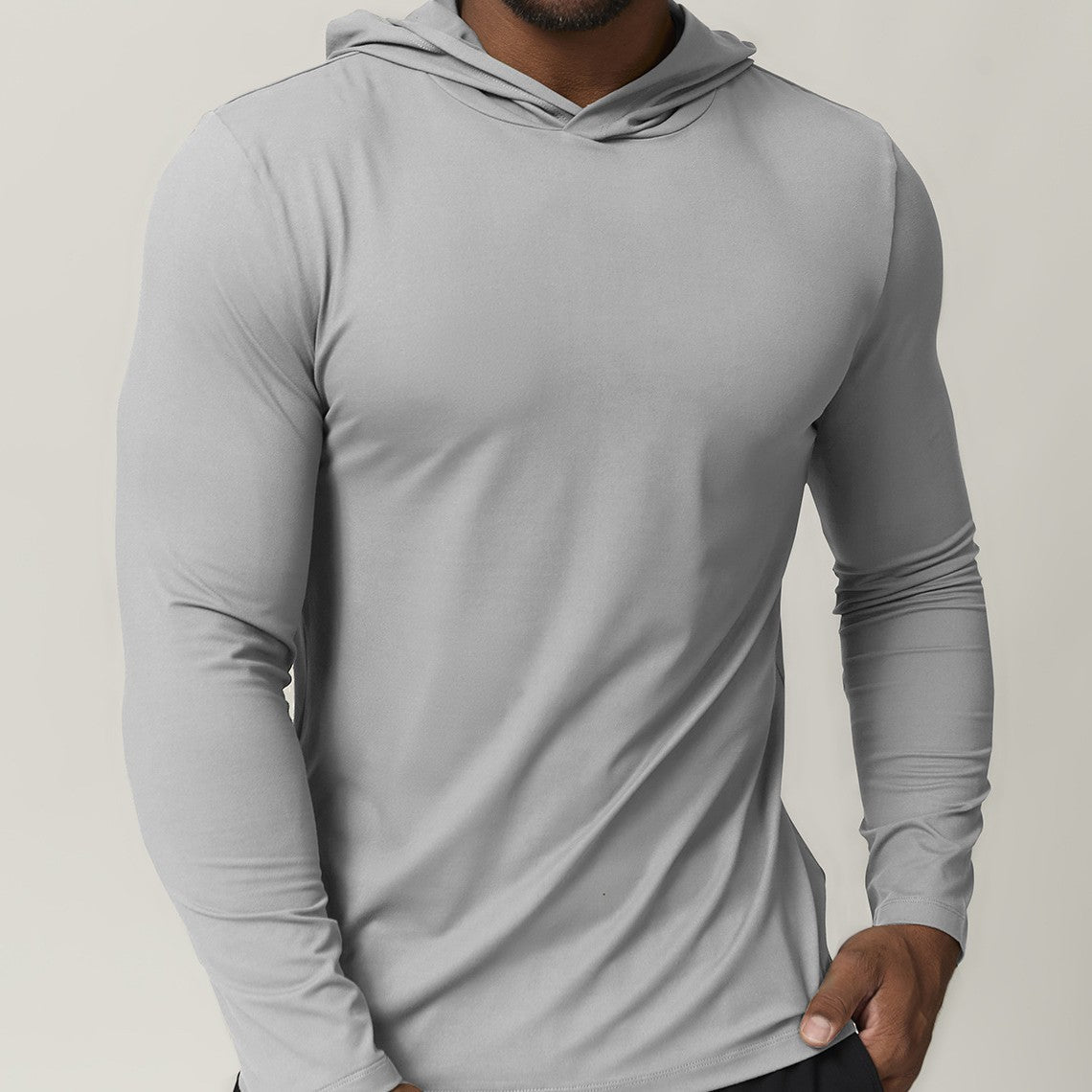Men’s Performance Long Sleeve Hooded Training Shirt view 2