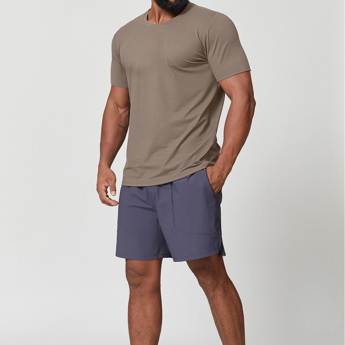 Men’s Quick-Dry Double-Brushed Crew Neck T-Shirt view 8