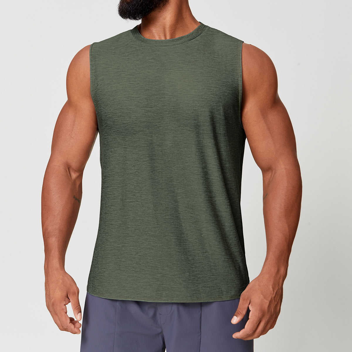 Men’s Quick-Dry Two-Tone Sleeveless Training Tank Top