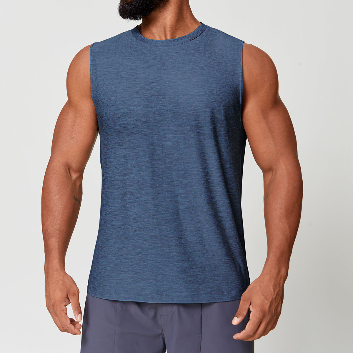 Men’s Quick-Dry Two-Tone Sleeveless Training Tank Top view 2