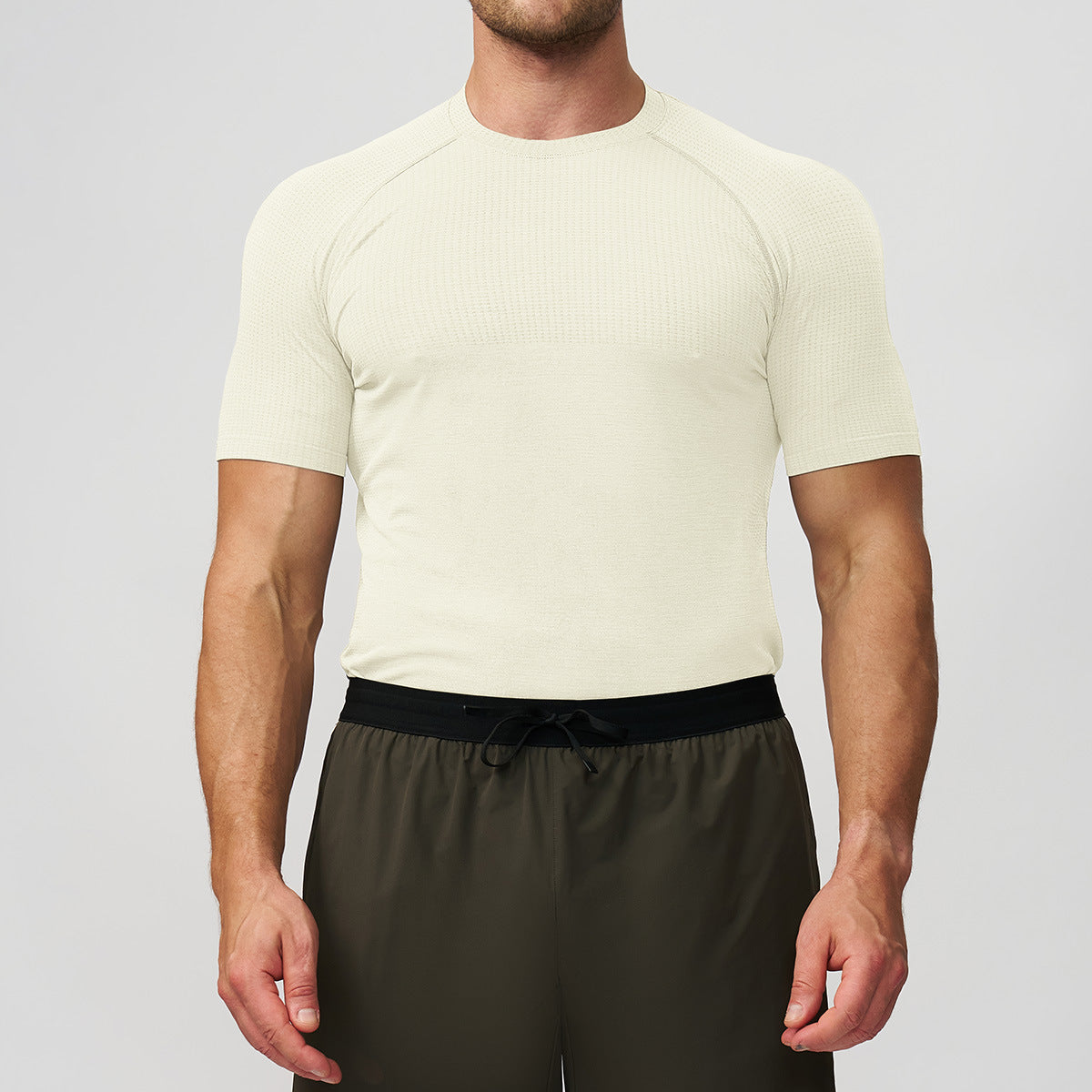 Men’s Seamless Quick-Dry Compression Training T-Shirt view 5