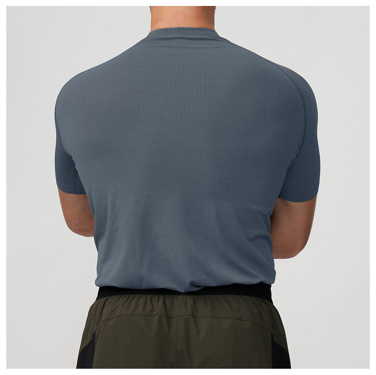 Men’s Seamless Quick-Dry Compression Training T-Shirt view 7