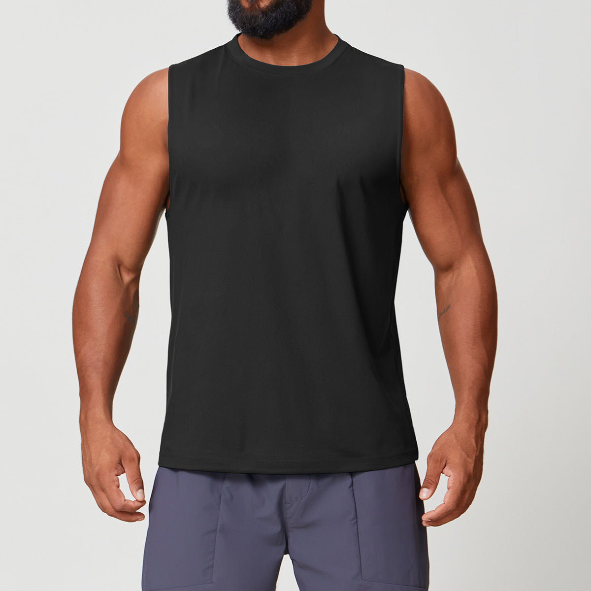 Men’s Sleeveless Quick-Dry Double-Brushed Training Tank Top