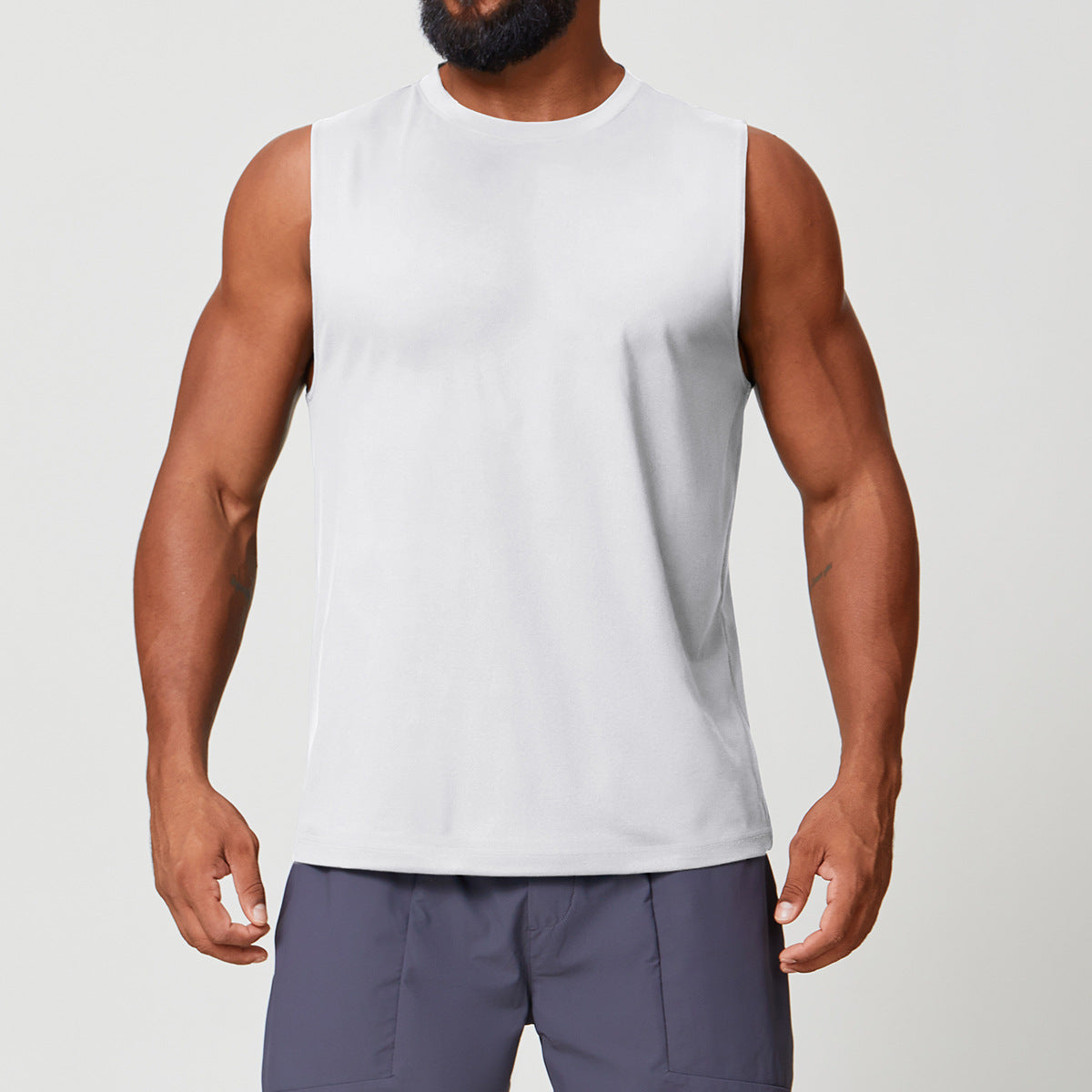Men’s Sleeveless Quick-Dry Double-Brushed Training Tank Top view 5