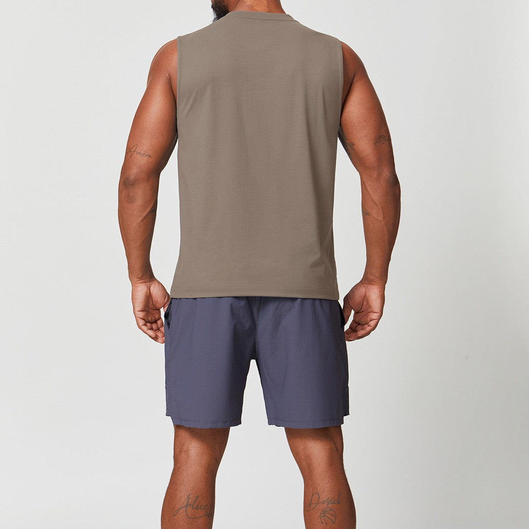 Men’s Sleeveless Quick-Dry Double-Brushed Training Tank Top view 6