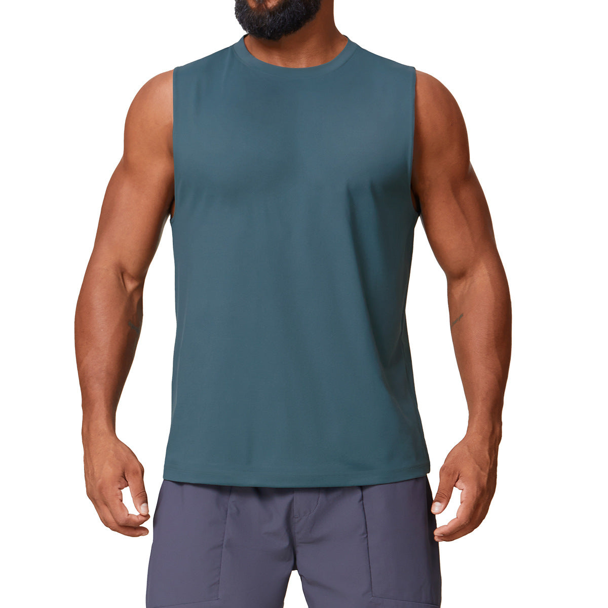 Men’s Sleeveless Quick-Dry Double-Brushed Training Tank Top view 8