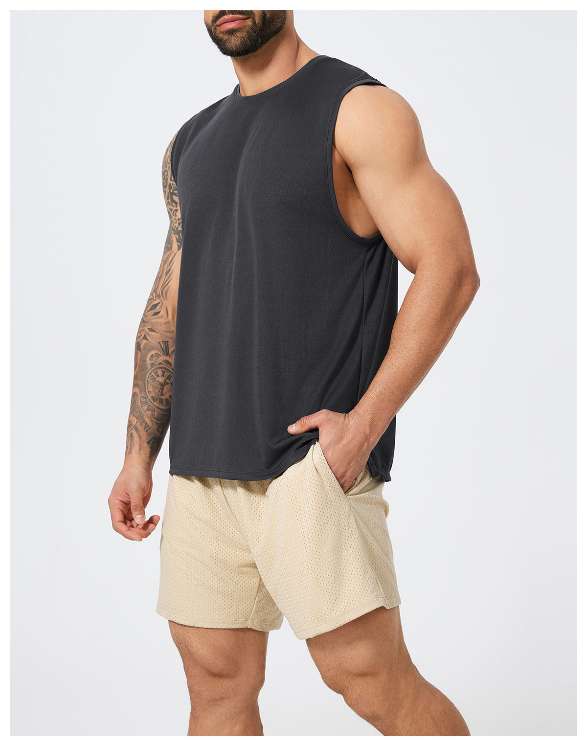 Men’s Sleeveless Quick-Dry Sports Tank Top