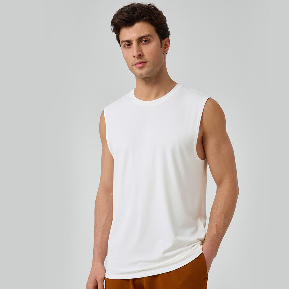 Men’s Sleeveless Tencel Breathable Training Tank Top view 2