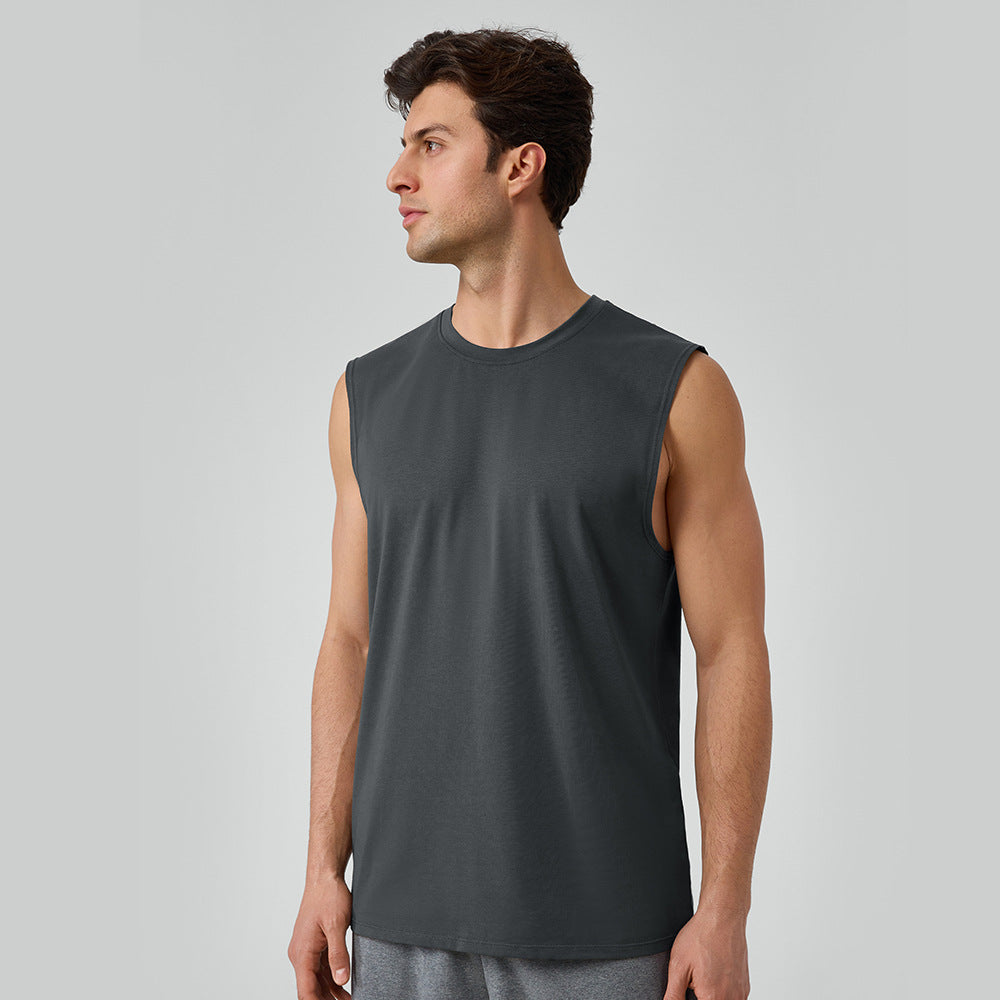 Men’s Sleeveless Tencel Breathable Training Tank Top view 3