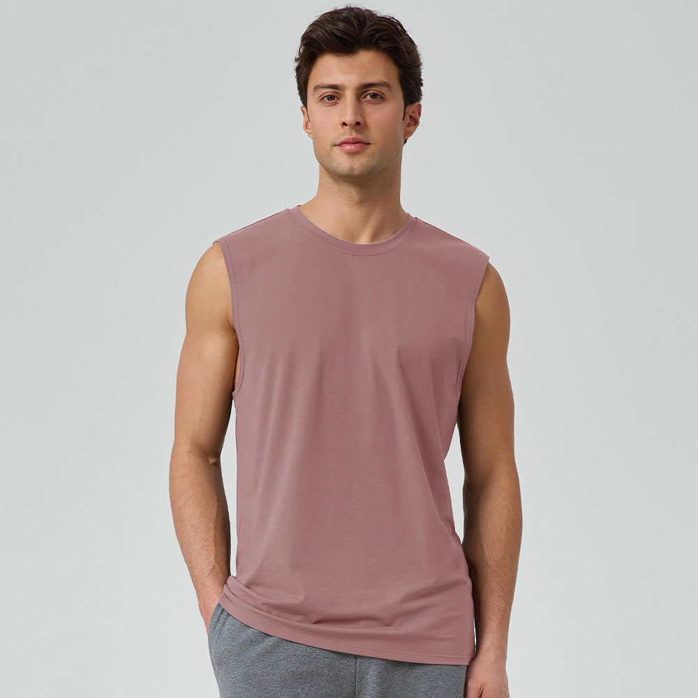Men’s Sleeveless Tencel Breathable Training Tank Top view 5