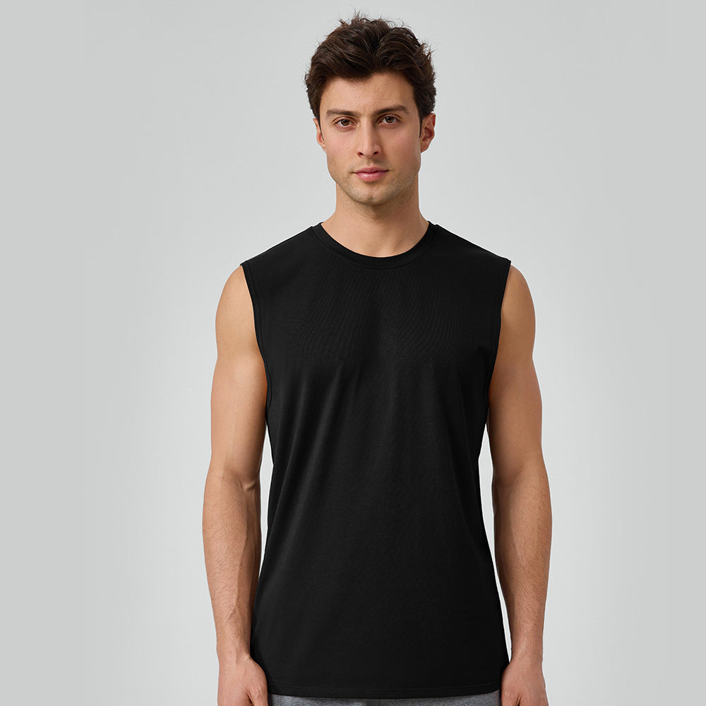 Men’s Sleeveless Tencel Breathable Training Tank Top view 6
