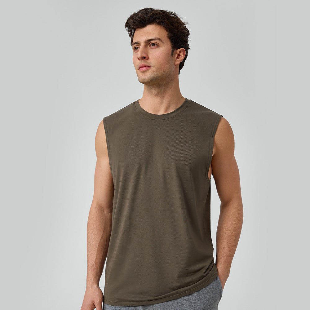 Men’s Sleeveless Tencel Breathable Training Tank Top view 7