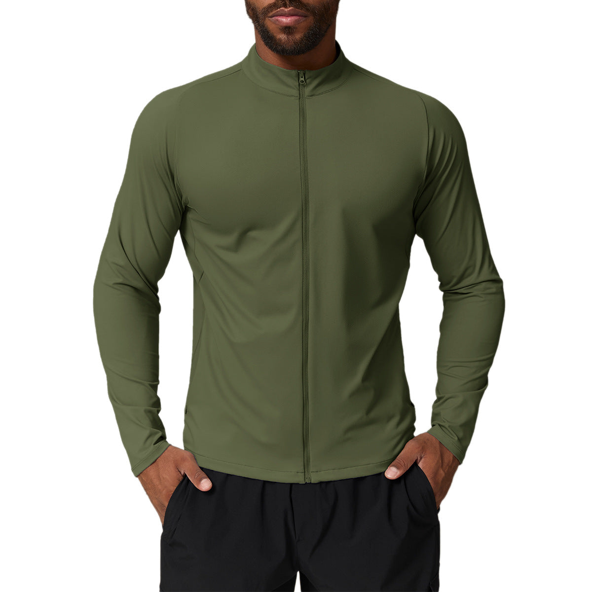 Men’s Stand Collar Full-Zip Training Jacket