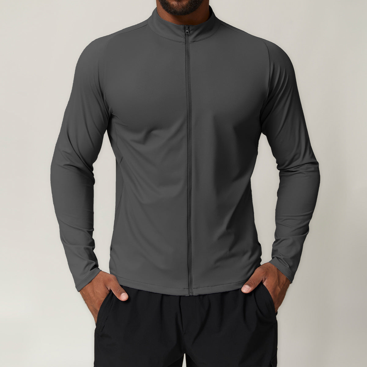 Men’s Stand Collar Full-Zip Training Jacket view 7