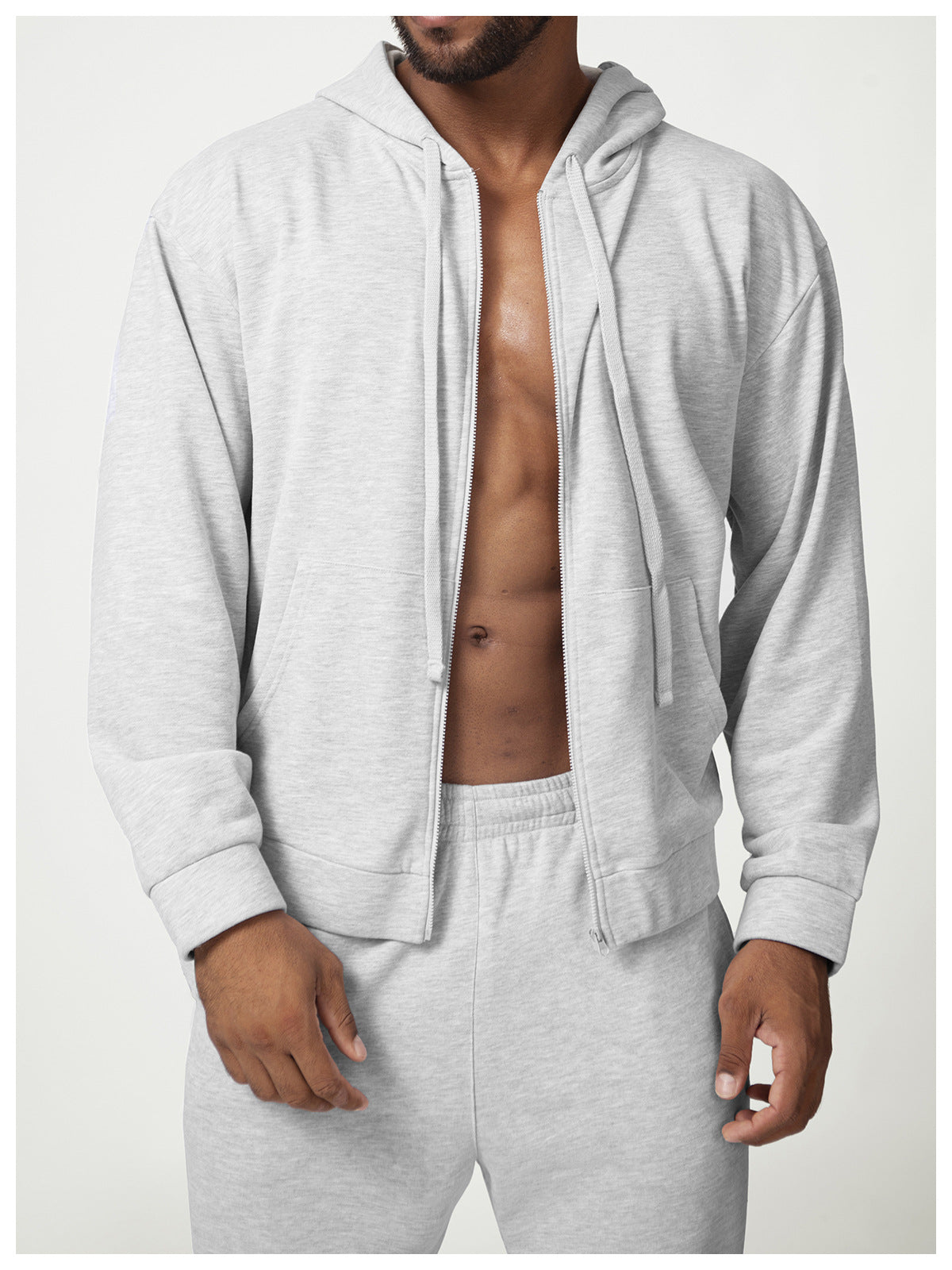 Men’s Zip-Up Hoodie Sweat Jacket view 3