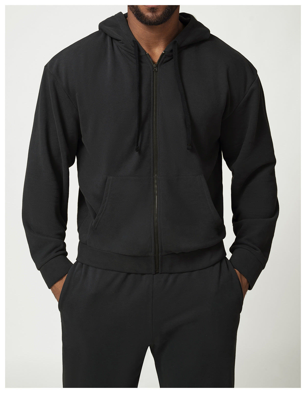Men’s Zip-Up Hoodie Sweat Jacket view 4