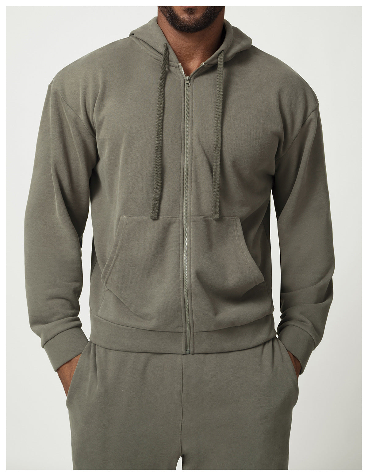 Men’s Zip-Up Hoodie Sweat Jacket view 5