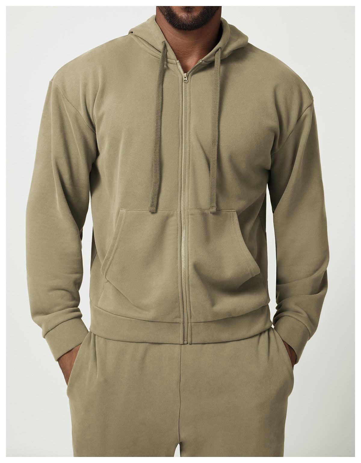 Men’s Zip-Up Hoodie Sweat Jacket view 6