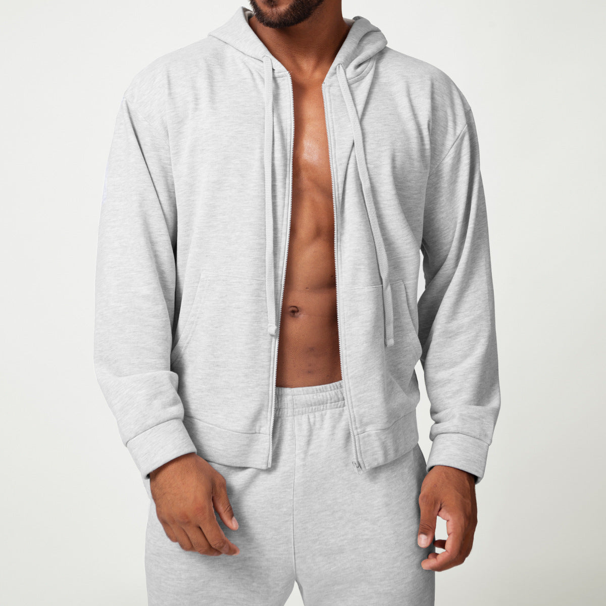 Men’s Zip-Up Hoodie Sweat Jacket view 7