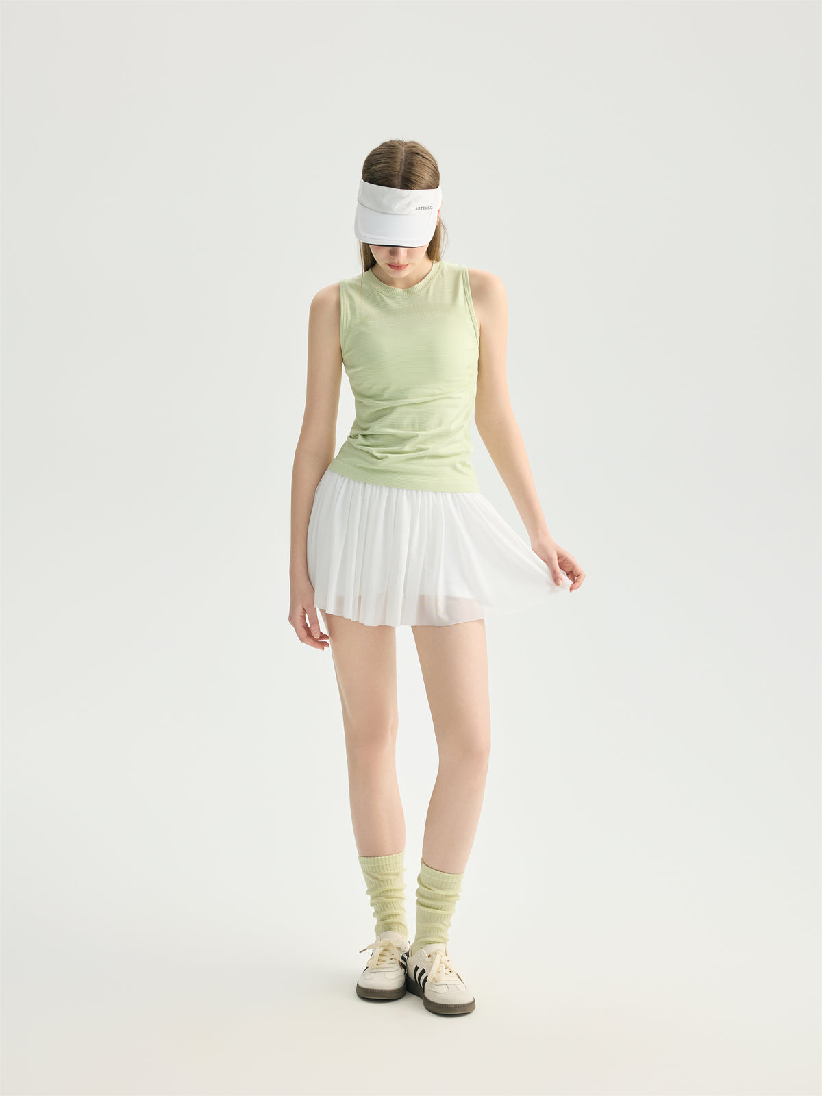 Pleated Active Skirt