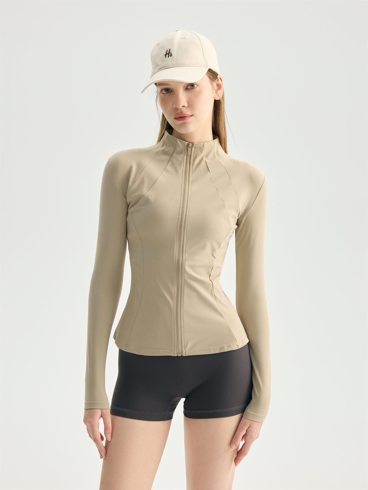 Slim Fit Zip-Up Long Sleeve Jacket