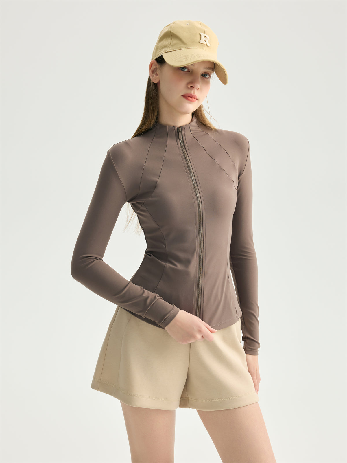 Slim Fit Zip-Up Long Sleeve Jacket view 7