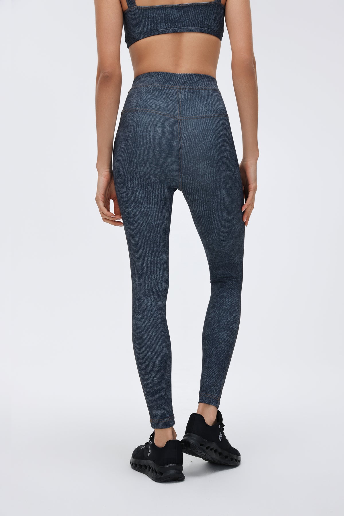 Tight Ultra High-waist Crop Pants Denim-style Print view 8