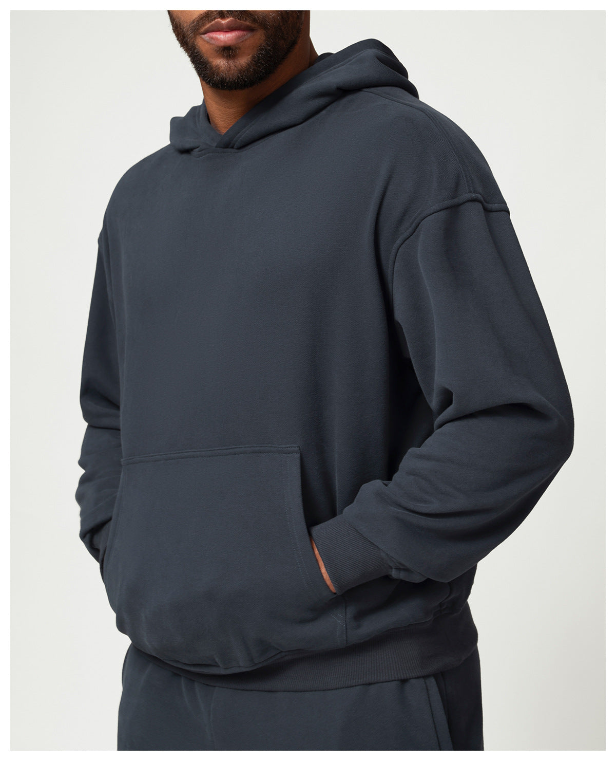 Unisex Cotton Blend Pullover Hoodie view 2